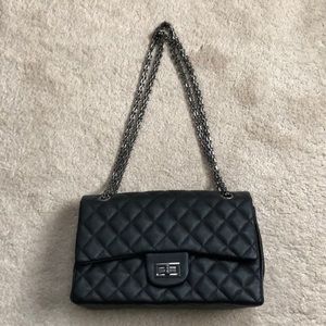 Black quilted purse